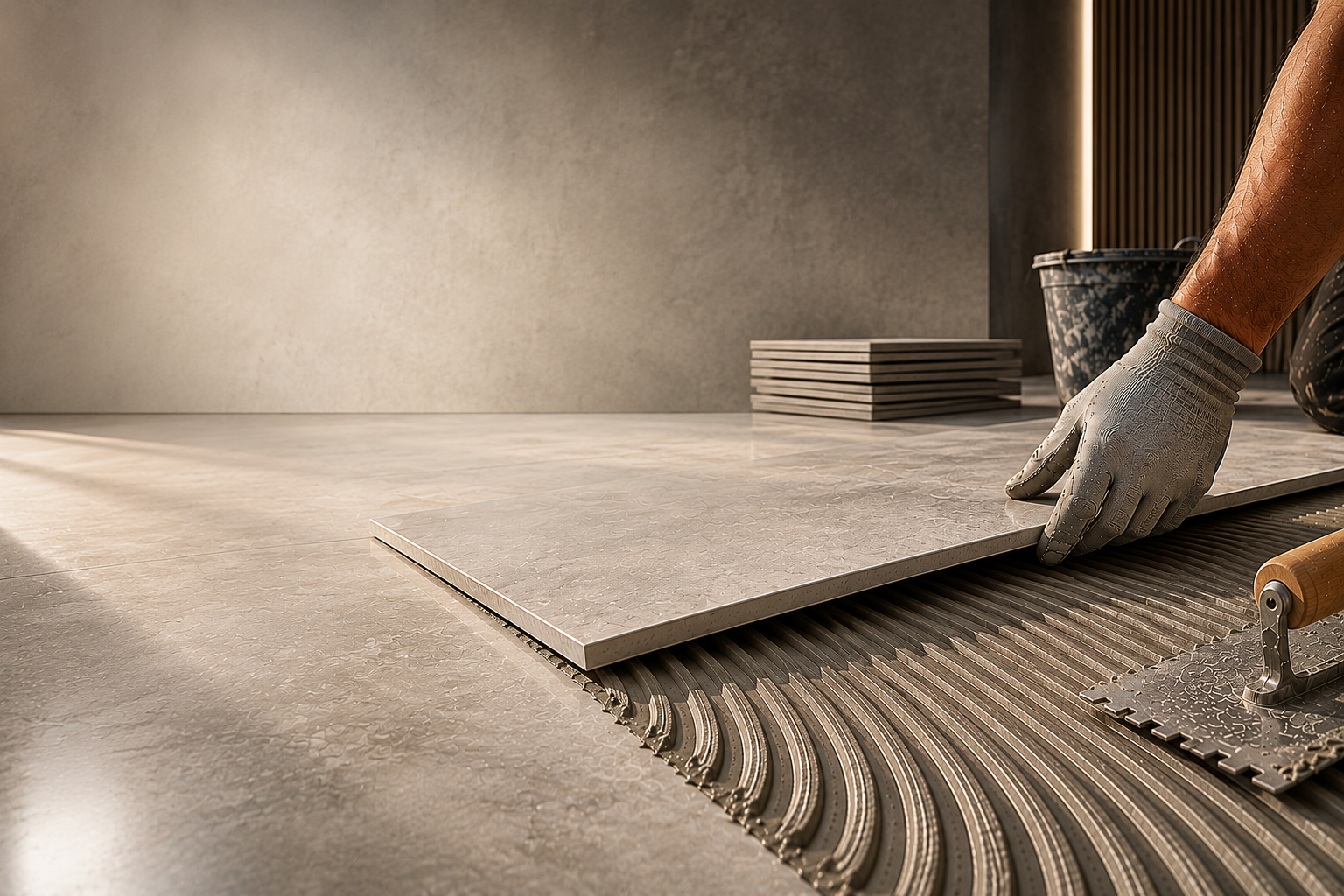 Tile adhesive